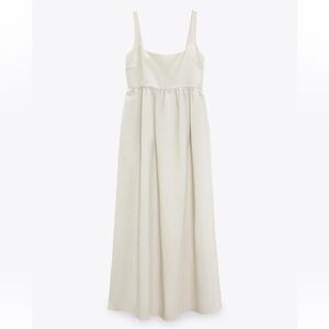 Zara Linen Blend Midi Dress
